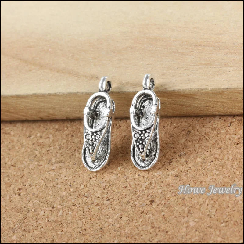 

65 pcs Vintage Charms Shoe Pendant Antique silver Fit Bracelets Necklace DIY Metal Jewelry Making 20107