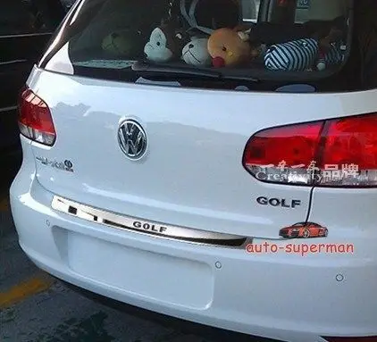 Защита заднего бампера/Накладка на манжету для VW GOLF 6 MK6 2009 2010 2011 2012|scuff plate|rear bumper