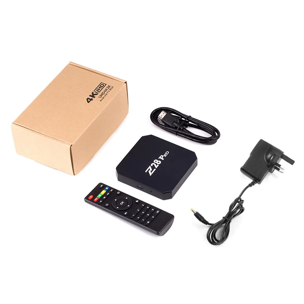 Z28 Pro RK3328 Cortex A53 Smart ТВ Box Android 7 1 Поддержка H.265 4 К x 2 + 8 ГБ 5 ГГц ядра 2GDDR3 Декодер