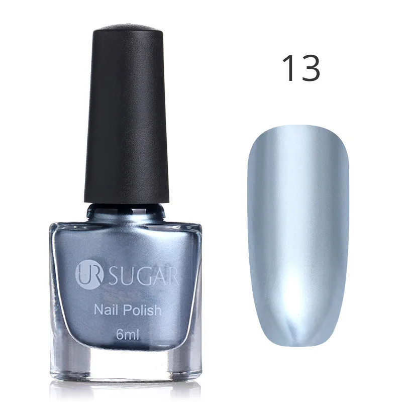 Color 13 Ur Sugar цветные розовые зеркальные, серебряные, золотистые лак для ногтей металлик металлический лак для ногтей зеркальный эффект Великолепный металлический лак для ногтей - Цвет: Color 13
