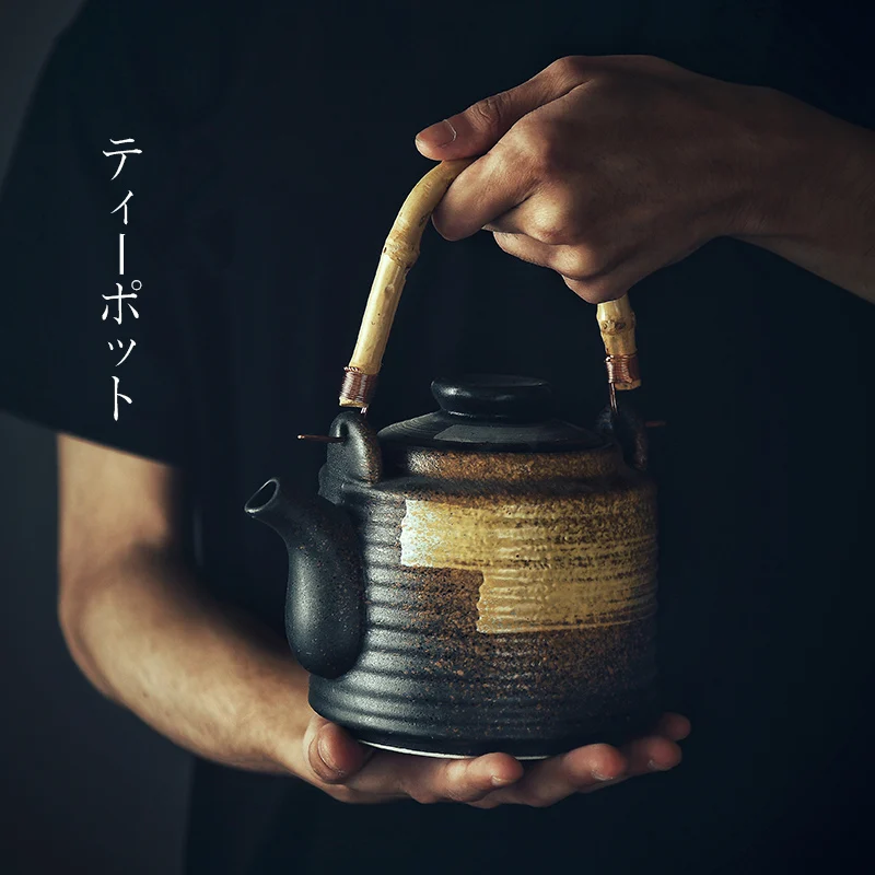 

Японский чайник ручная роспись большой емкости кунг-фу чайные горшки креативный Ретро керамический чайный набор чайники фарфоровая посуда...