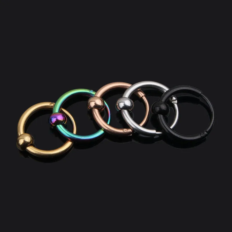 12 г 2 шт. шарнирное кольцо для носа кликер пирсинг хрящевой части уха украшения