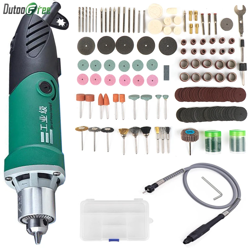 Dutoofree электрический гравер Dremel Стиль Мини электрическая дрель с вращающиеся