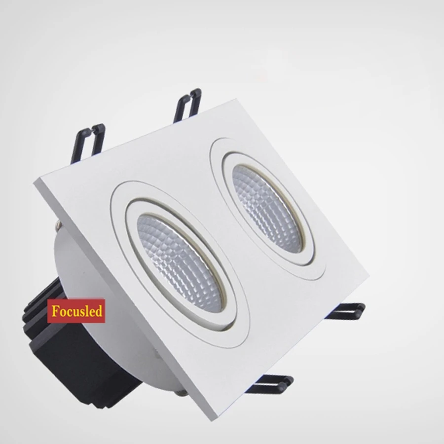 CREE COB 2*9 Вт 12 15 20 квадратные светодиодные светильники с двойной головкой Наклонный