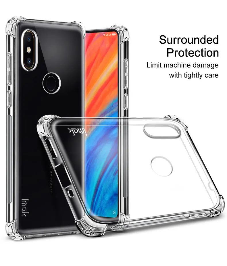 Чехол IMAK с воздушной подушкой для Xiaomi Mi MIX 2S Ударопрочный Мягкий силиконовый