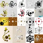 2017 модные современные 3D зеркальные настенные наклейка для стены часы DIY для украшения дома комнаты офиса-21 модель
