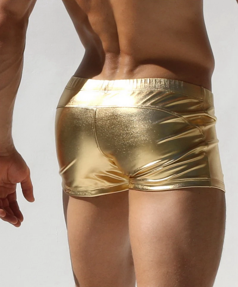 Бренд Austinbem металлическая серия сексуальные мужские прямые шорты нейлон плавки