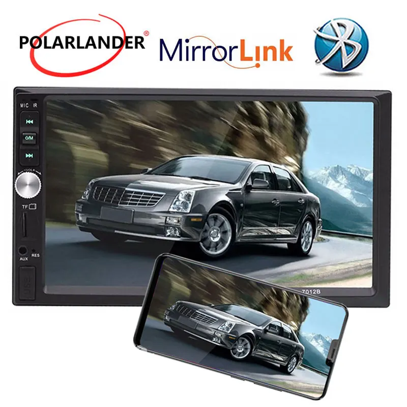 7 &quot2 DIN lcd Сенсорный Экран Зеркало Ссылка автомобильное радио MP4 MP5 плеер Bluetooth FM USB