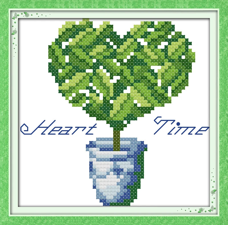 

Marriage tree cross stitch kit lanscape garden 14ct 11ct count printed canvas stitching embroidery handmade plus