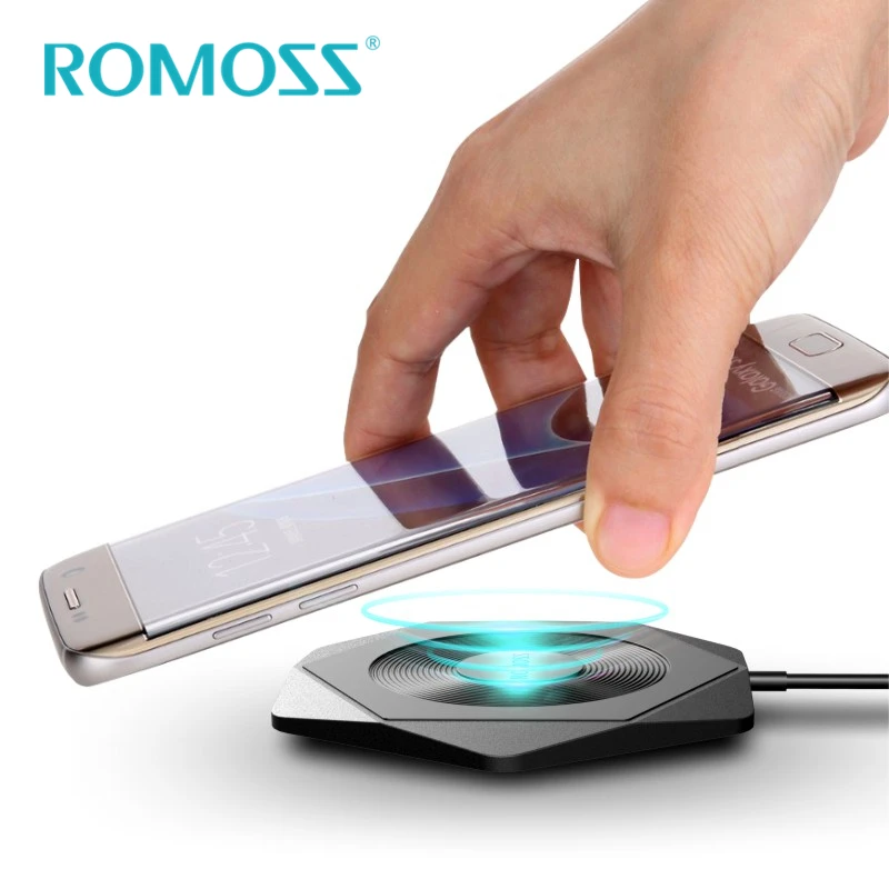 ROMOSS 9W Выходное Qi Беспроводное зарядное устройство QC 2 0|Зарядные устройства для