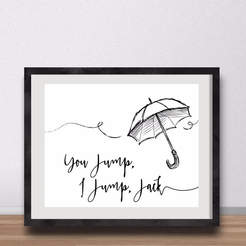 Постер на холсте You Jump I цитата Jack скачок веры Титаник украшение для спальни рамка