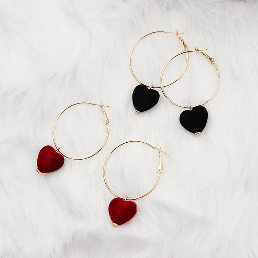 Весна Новый Изысканный Позолоченный Круглый Большой Круг Кулон Сердце Женщины