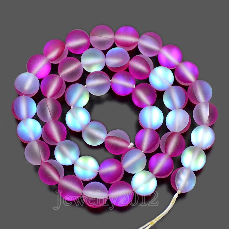 5 нитей/партия матовые пурпурные бусины AB с внутренним матовым покрытием 6 мм 8 10 12