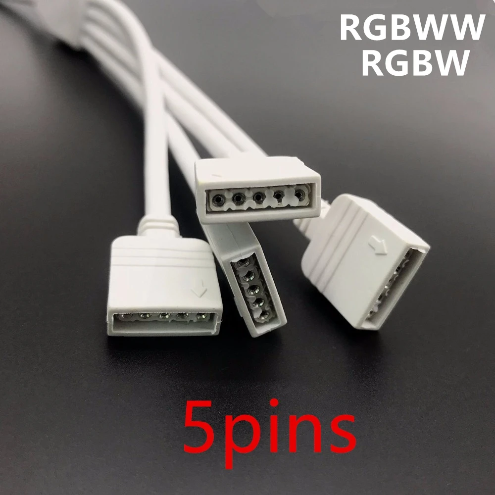4pin RGB 5pin коннектор RGBW концентратор отклонения в размерах на 1-2 3 4 сплиттер женский