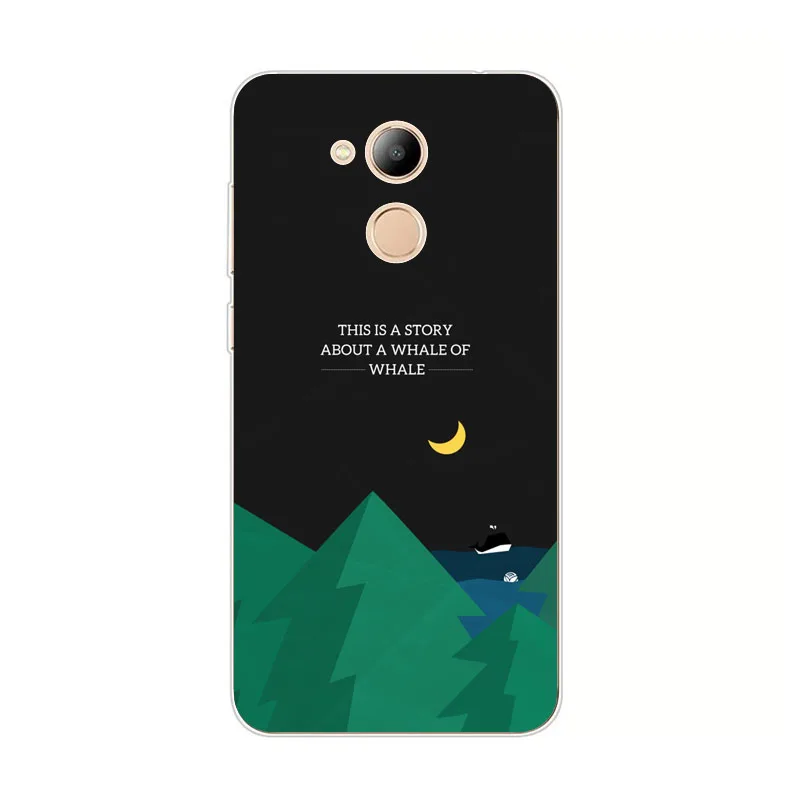 Huawei Honor 6C Pro Case кремния горный пейзаж живопись ТПУ Мягкая задняя крышка для V9