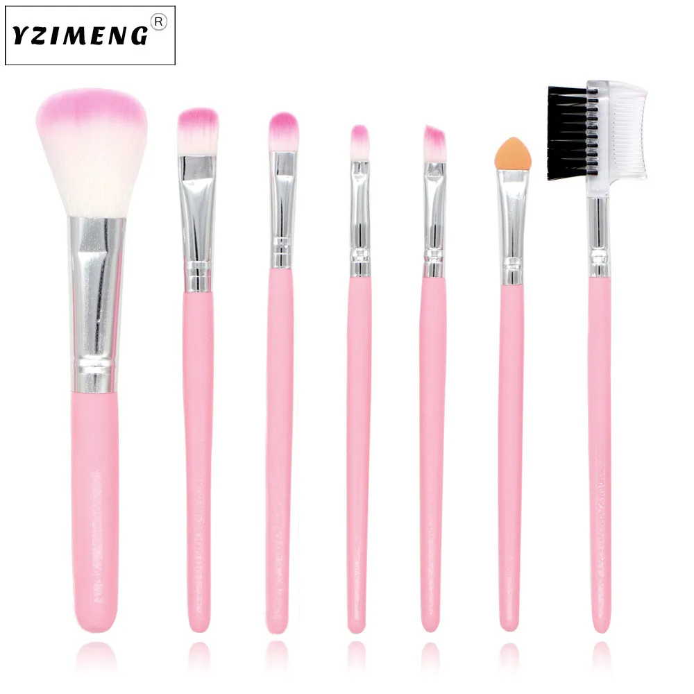 7 шт. набор кистей для макияжа Travel Портативный макияж глаз Eye Shadow Brush Косметика Blending Brush инструменты инструмент Макияж волос Красота