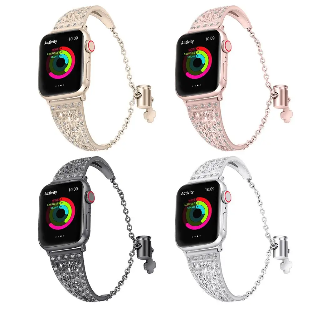 

Ladies Bracelet Strap For Apple Watch Band38 42 40 44mm Replace Stainless Steel Watchband For I-watch Series 4 3 2 1 Accessories