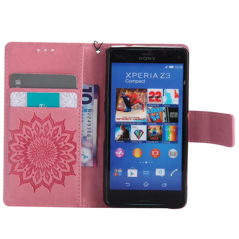 Чехол для Sony Xperia Z3 Compact D5833 D5803 кошелек Флип телефон кожаный защитный чехол Mini D 5833