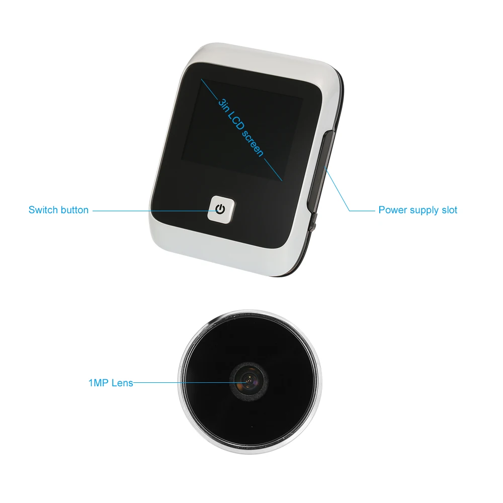 3,0 Дюймовый TFT ЖК-дисплей Видимый цифровой дверной звонок 120 градусов угол обзора глазок дверной звонок дверная камера