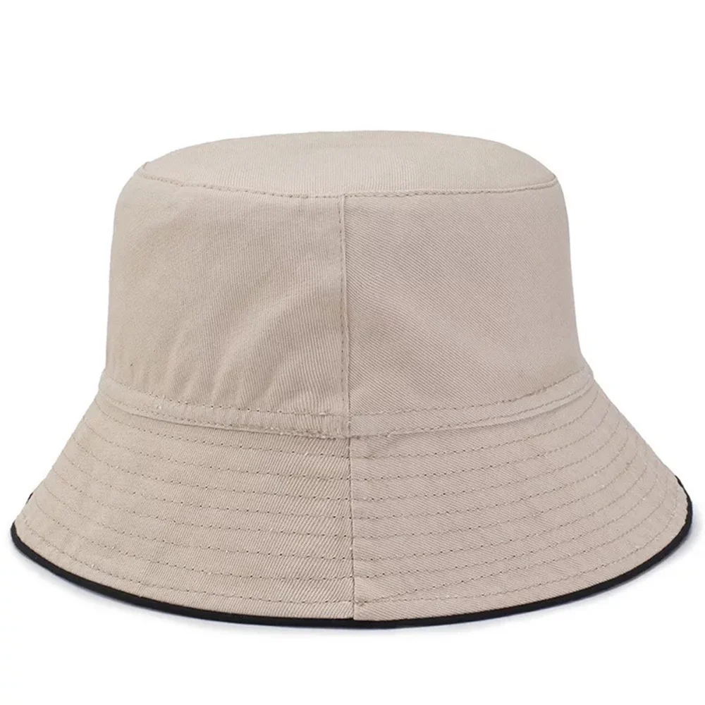 beige TOHUIYAN,, простые однотонные Панамы, для мужчин и женщин, летние, Chapeu Feminino, хлопок, защита от солнца, Bob, кепка, удобные, рыбацкие Панамы - Цвет: beige