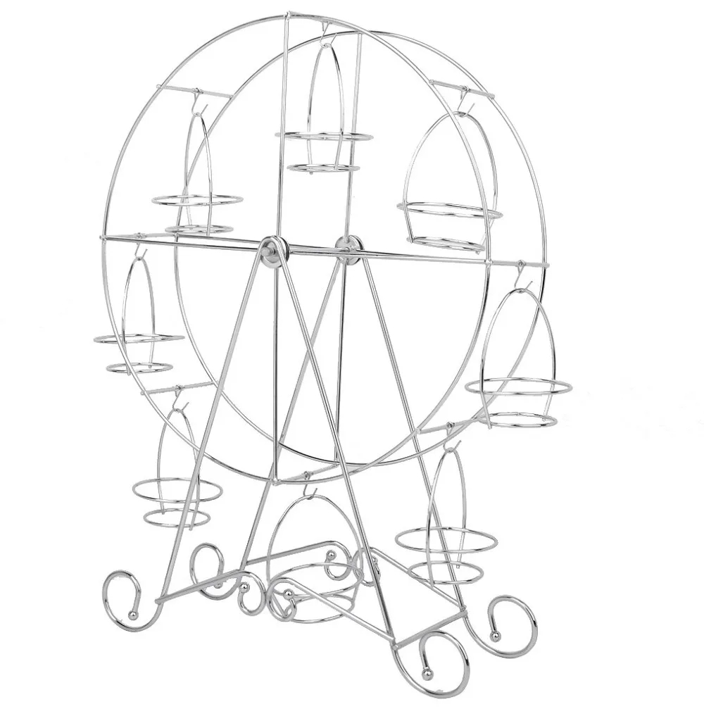 Металлическое колесо обозрения из нержавеющей стали 8 чашек подставка для торта
