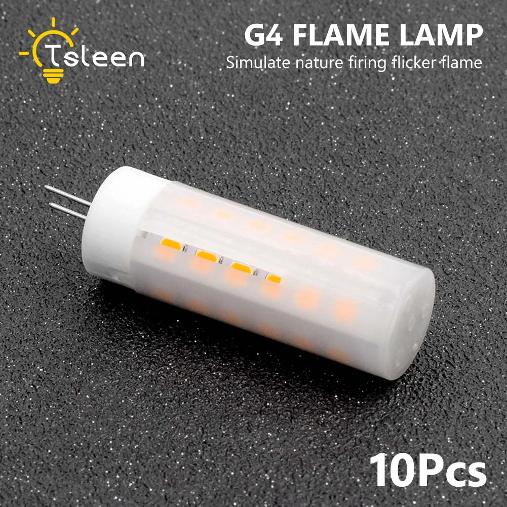 TSLEEN 12V 24V G4 динамический огонь, мерцающий эффект пламени светодиодный сжигание кукурузы светильник лампа для украшения праздничного стола светильник