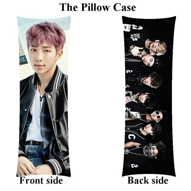 pillowcase Kpop мин Юн Ки СУГА девушка тело наволочка Bangtan мальчики j-hope rm длинный домашний чехол для подушки - Цвет: pillowcase