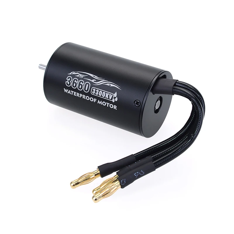 3660 Brushless Motor 2600KV 3300KV Sensorless Waterproof 4 Pole 3.175mm For 1/8 RC Drift Racing Off-road Car Truck
