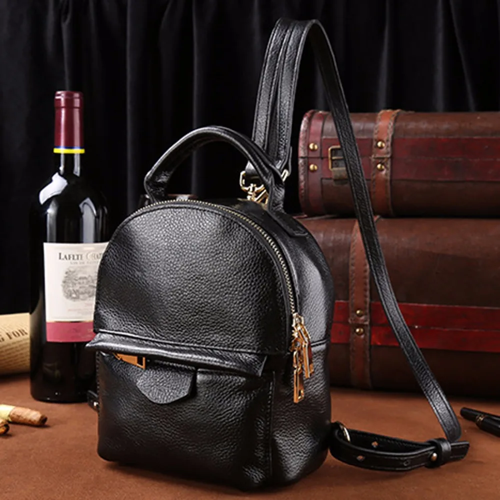 Высококачественный Женский рюкзак из натуральной кожи роскошный в стиле ретро