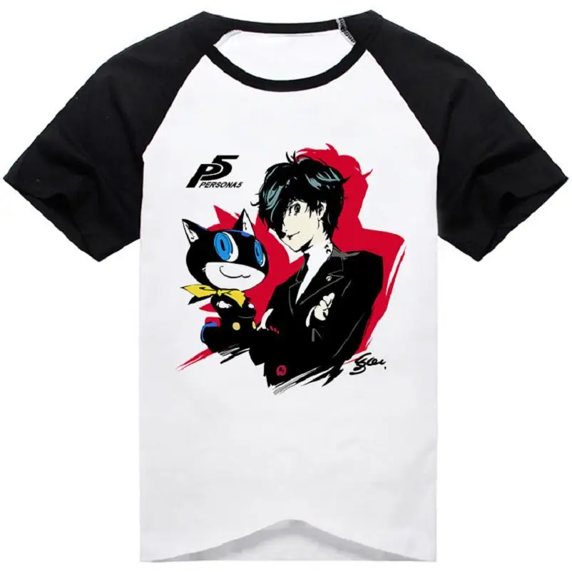 High Q унисекс Persona5 P5 Футболка Harajuku Ryuji Sakamoto Joker Anne Takamaki Morgana хлопковая