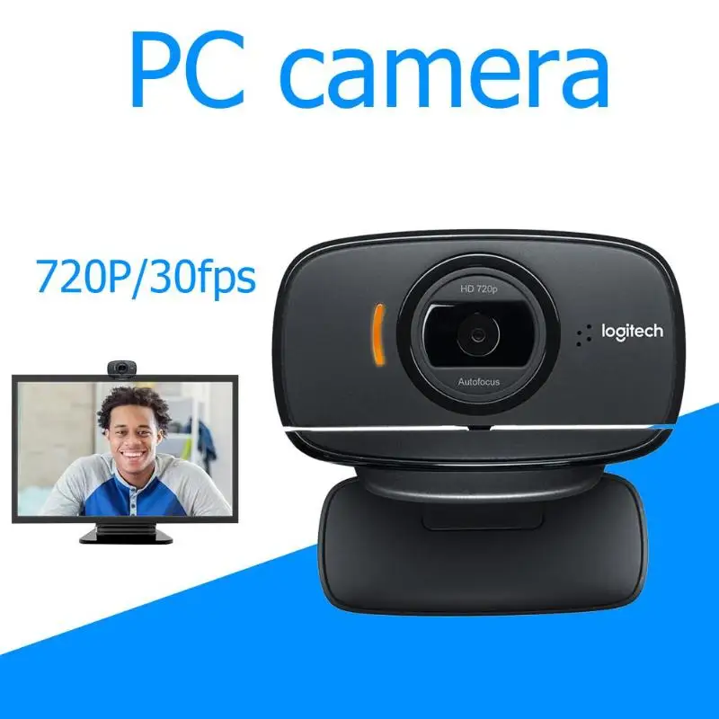 Logitech C525 веб-камера с высокой четкостью Портативный 360 Вращающийся 720p видео вызов подойдет как для повседневной носки, так микрофон Автофокус USB веб-Камера для Windows 7/8/10