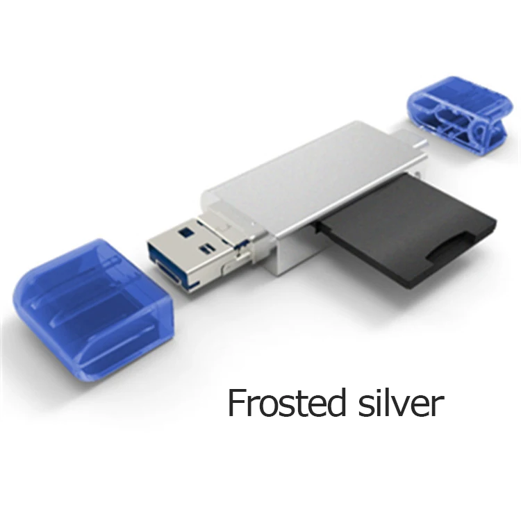 Type-c USB F silver UTHAI C06 кардридер USB 3,0 SD/Micro SD TF OTG Смарт-карта памяти адаптер для ноутбука USB 3,0 type C/Lightning кардридер - Цвет: Type-c USB F silver