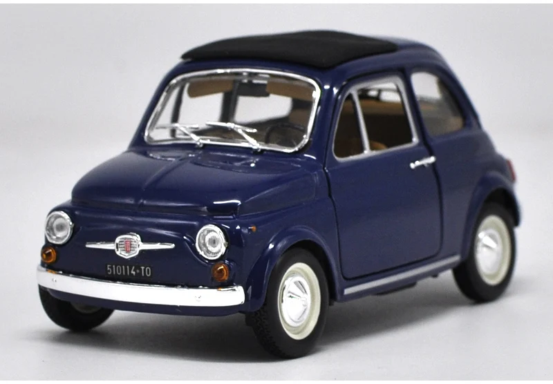 Оригинальная фабричная 1:24 FIAT 500 ABARTH 500 игрушечная машинка из сплава, игрушки для детей, литая модель автомобиля, подарок на день рождения