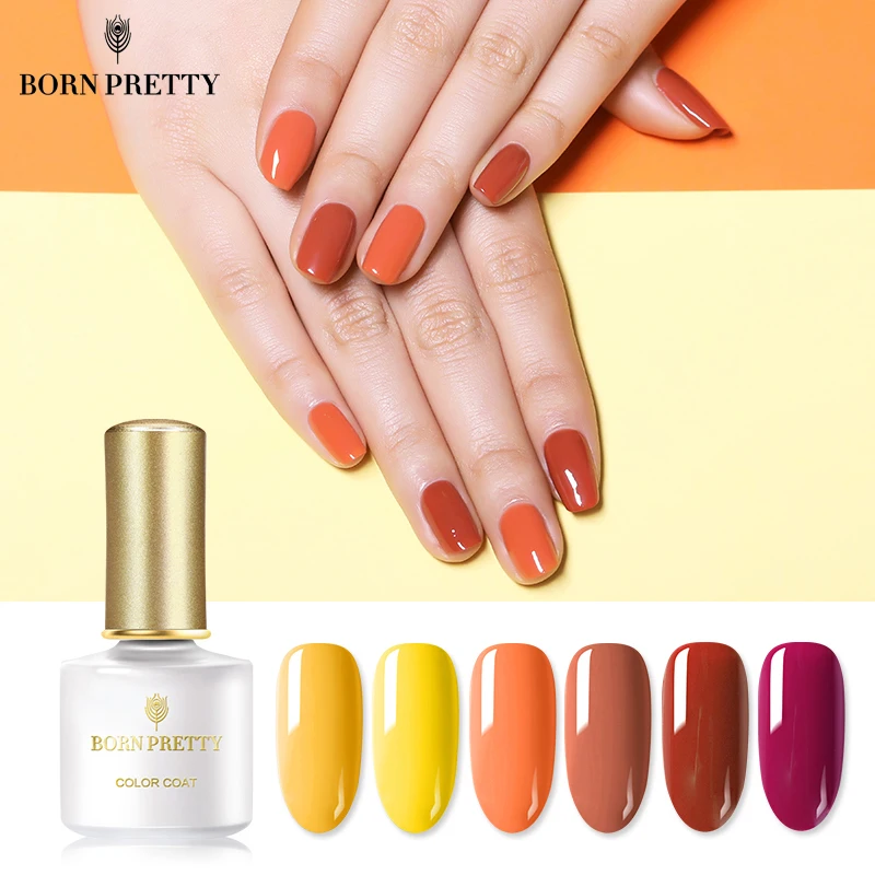Серия BORN PRETTY Pumpkin гель для ногтей 6 мл Желтый Оранжевый чистый цвет ногтей отмачиваемый УФ Гель-лак для ногтей лак для осени