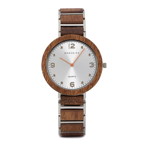 Montre homme BOBO BIRD Lovers часы ультра тонкие 6 мм корпус деревянные кварцевые наручные часы с подарочной коробкой V-S16 - Цвет: S16-2 Men 40mm