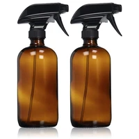 empty amber glass spray bottles with labels 2 pack refillable container for essential oils cleaning products or aromathe