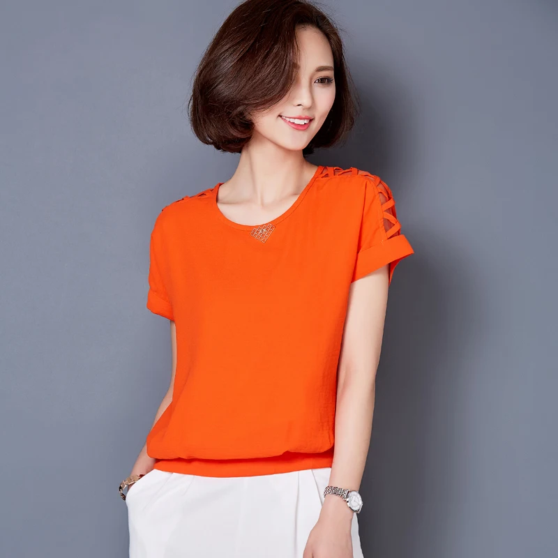 Женская шифоновая блузка с круглым вырезом коротким рукавом|shirt lamborghini|shirt spainshirt