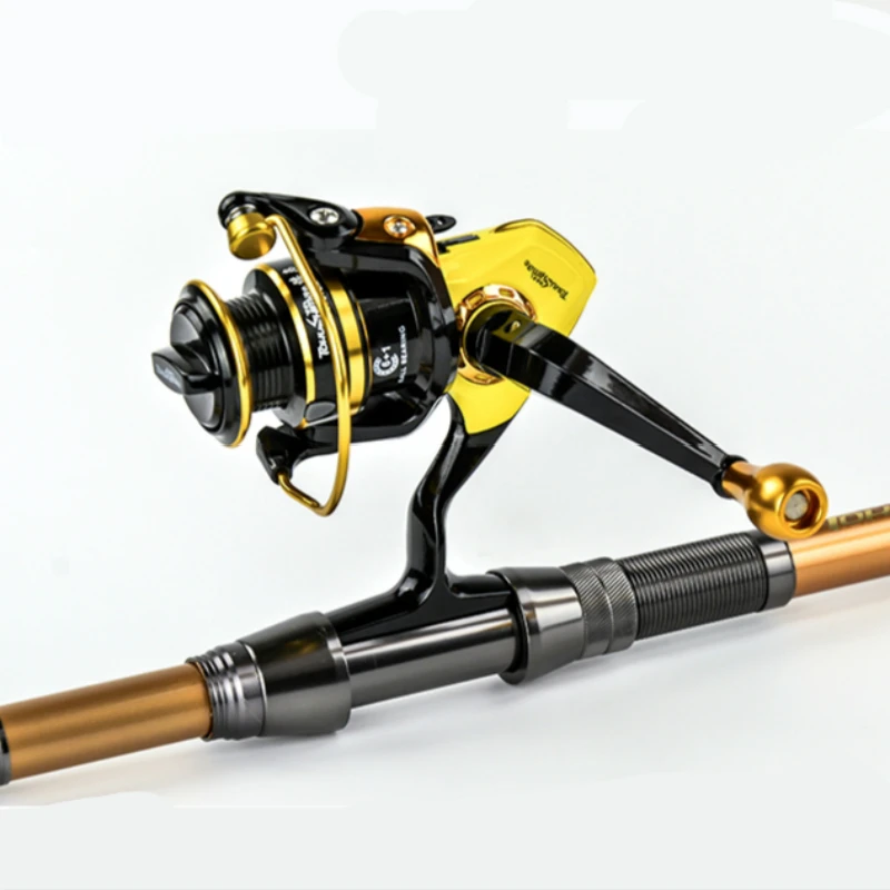 6+1BB Pre-loading Spinning Fishing Wheel Mini Reel Metal Wire Cup 800 Series Line for Rock Rod Raft | Спорт и развлечения