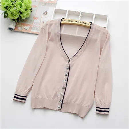 D00513 pink Специальная цена, тонкая трикотажная льняная кофта, Женская куртка-кардиган, летняя тонкая солнцезащитная, короткая воздухопроницаемая рубашка - Цвет: D00513 pink