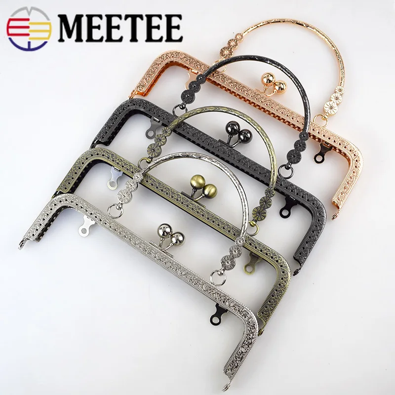 Meetee 1 шт./5 шт. 20 5 см тисненая Сумочка Кошелек рамки клатч поцелуй застежка замок