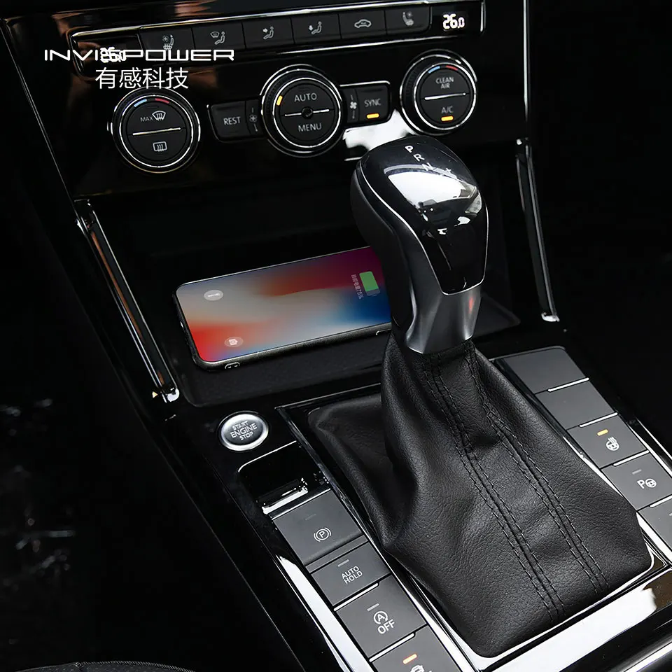 Qi быстрое автомобильное беспроводное зарядное устройство для Volkswagen Passat 2019