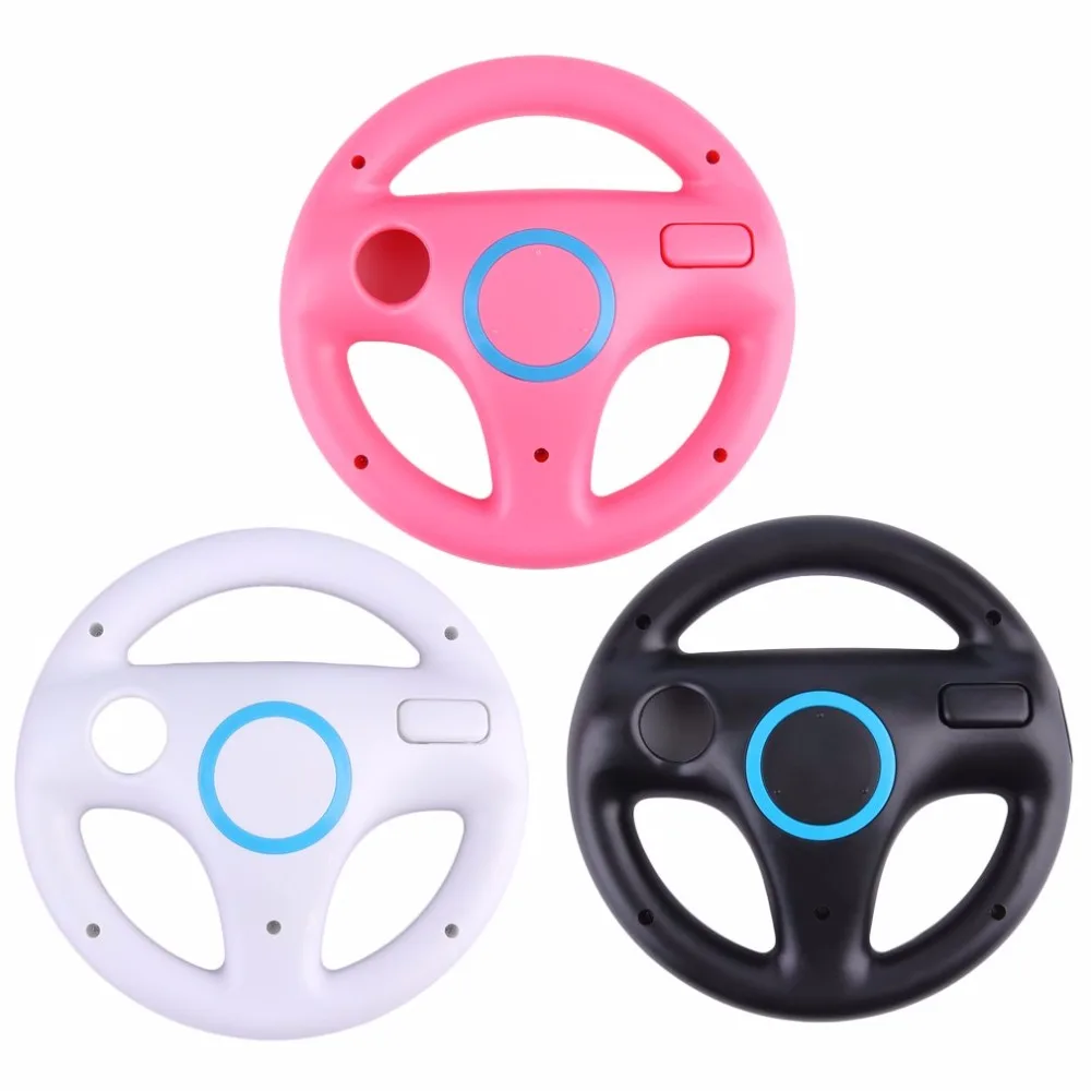 

3 Color Plastic Innovative and Ergonomlc Design Game Racing Steering Wheel for Nintendo Wii for Mario Kart Remote Controller