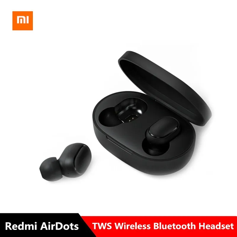 Xiaomi Redmi AirDots TWS Беспроводная BT5.0 гарнитура стерео Бас низкий уровень шума с микрофоном Handsfree Tap управление наушники