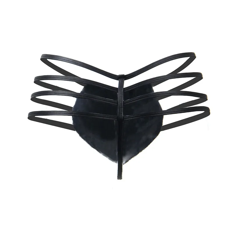 Ohyeahlover искусственная кожа строка Homme пикантные передняя молния с низким вырезом