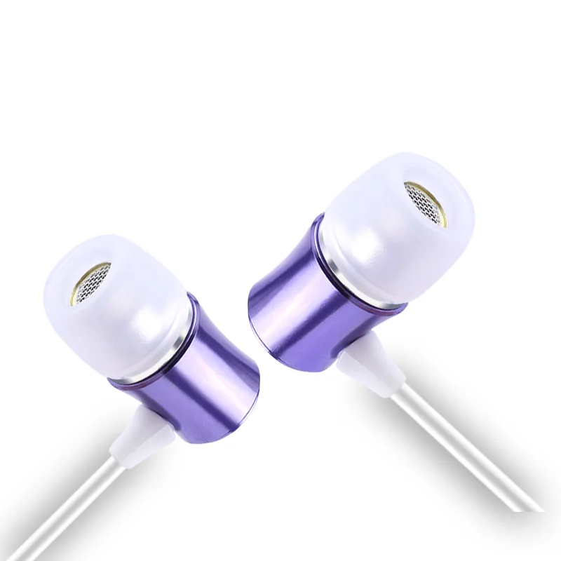 SENICC MX-160i Portable Audio Sports In-ear Strong Bass Earphone For Smartphone 3.5mm plug Music Earbuds with Mic Purple | Электроника