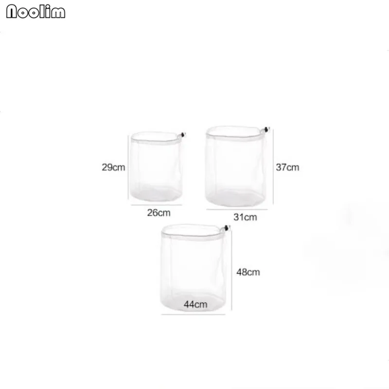 NOOLIM 3 Pieces/Lot White Mesh Laundry Bags Travel Delicates Clothing Drawstring Washing Bag for Underwear Socks and Clothes | Дом и сад