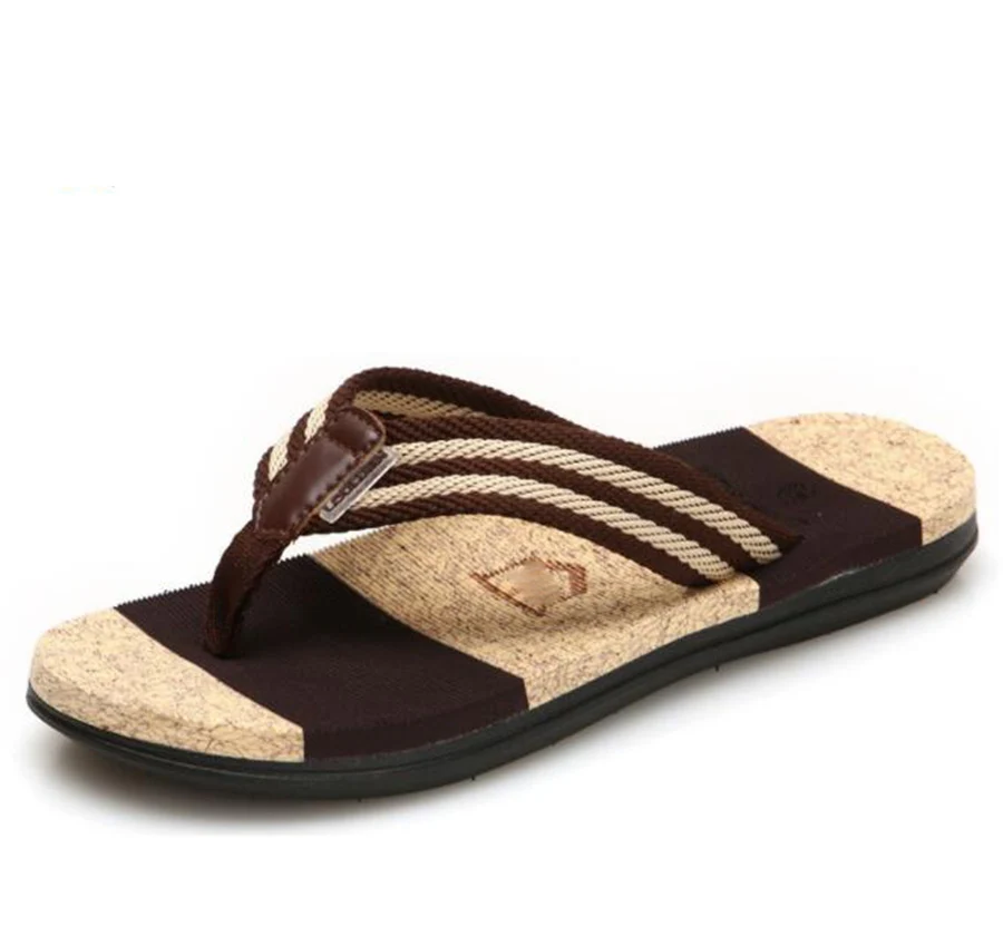 Новинка Летние вьетнамки Мужские сандалии Тапочки для пар Мужская пляжная обувь