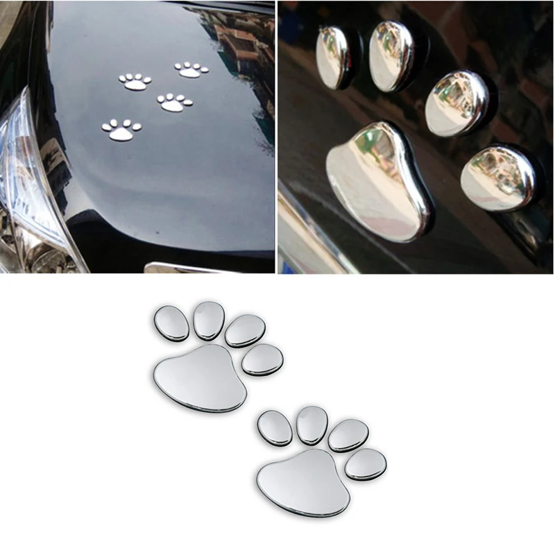 Автомобильный Стайлинг 3D наклейки на автомобильные следы собачки для volkswagen golf 4