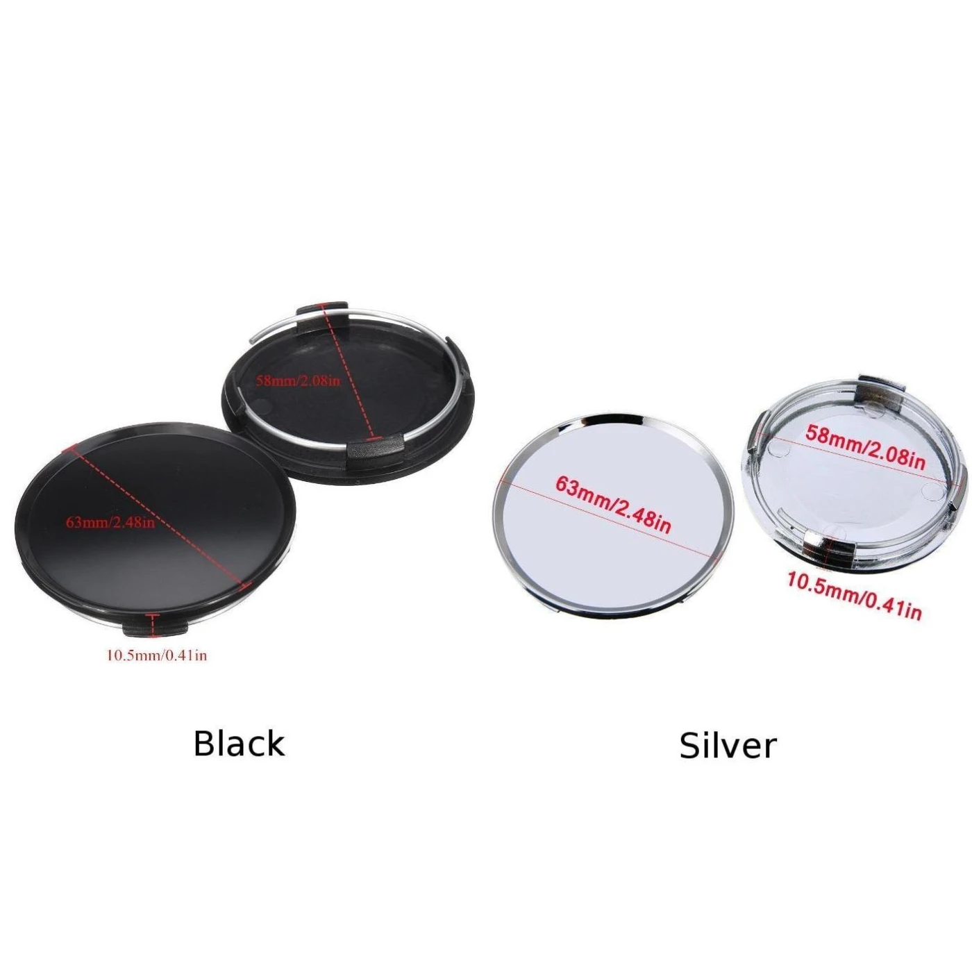 Набор для автомобиля декоративные аксессуары хромированные детали 4 шт. 60 мм OD