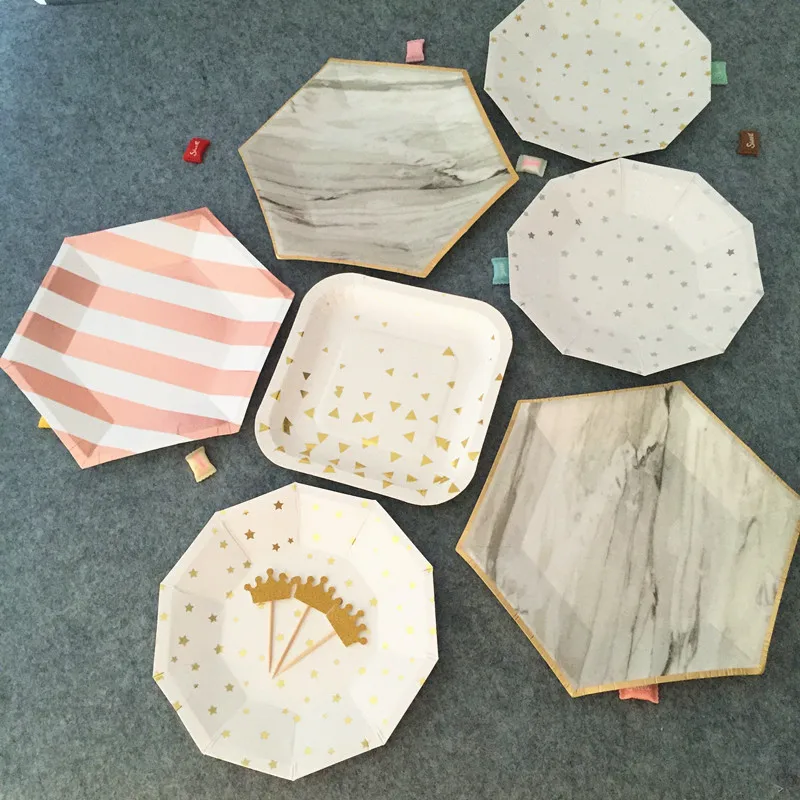 Бесплатная доставка 64 шт. металлические современные тарелки чайные вечерние для